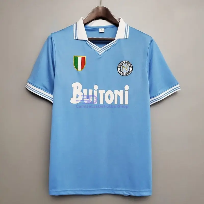 Camiseta Napoli 1986/87 1ª Equipación Retro Azul