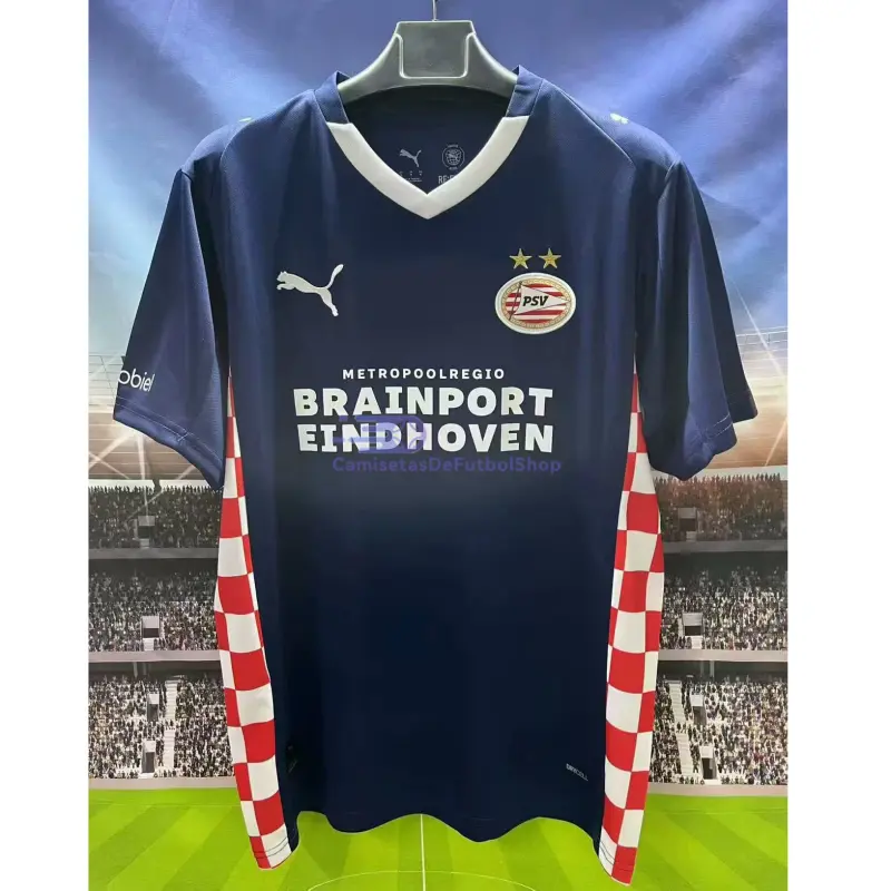 Camiseta PSV Eindhoven 2025/2026 2ª Equipación Azul Marino