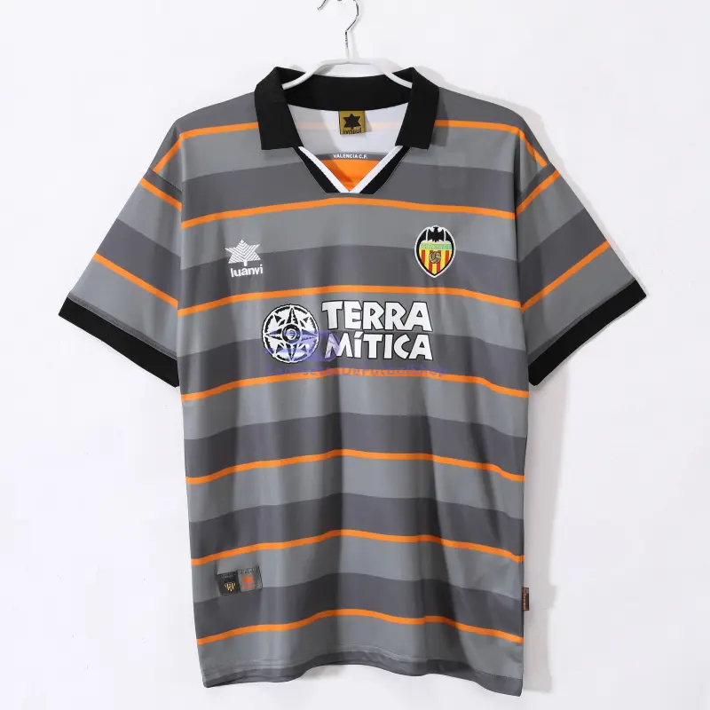 Camiseta Valencia CF 1999/00 3ª Equipación Retro Gris