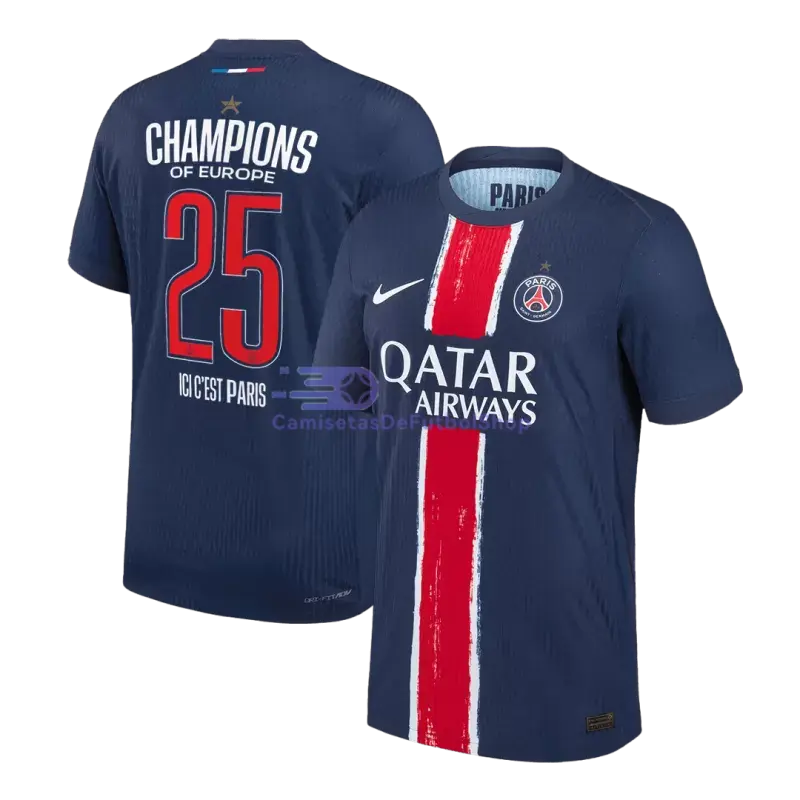 Camiseta PSG 2024/2025 1ª Equipación CHAMPIONS #25 (EDICIÓN JUGADOR)