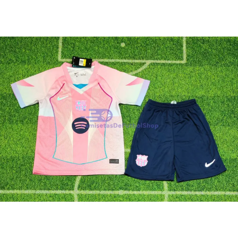 Camiseta Barcelona 2025/26 Niño Kit Rosa