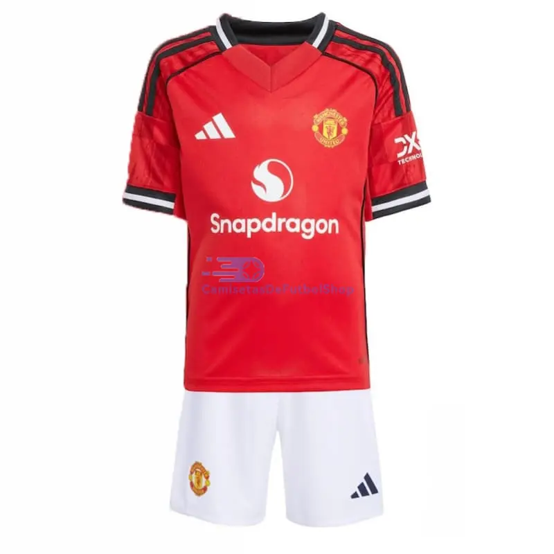 Camiseta Manchester United 2025/2026 1ª Equipación Rojo Niño Kit