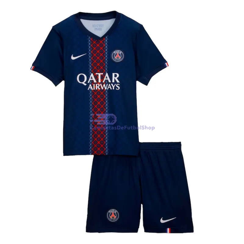 Camiseta PSG 2025/2026 1ª Equipación Azul Niño Kit