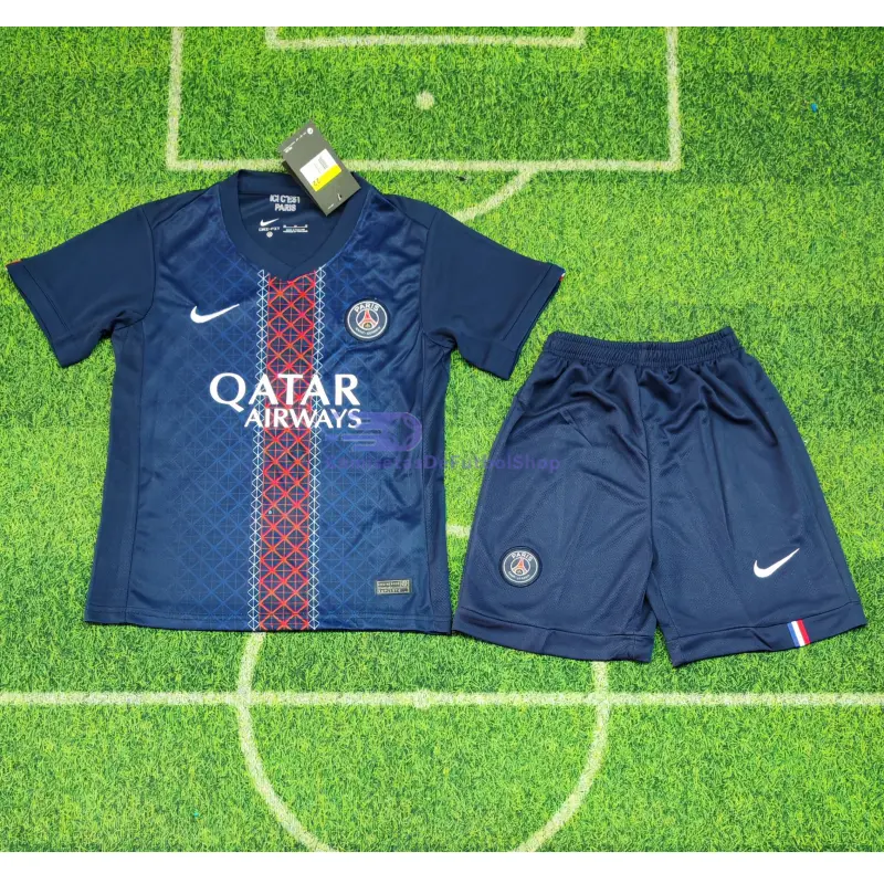 Camiseta PSG 2025/2026 1ª Equipación Azul Niño Kit