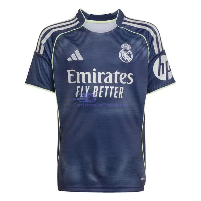 Camiseta Real Madrid 2025/2026 2ª Equipación Azul Marino con Parche HP