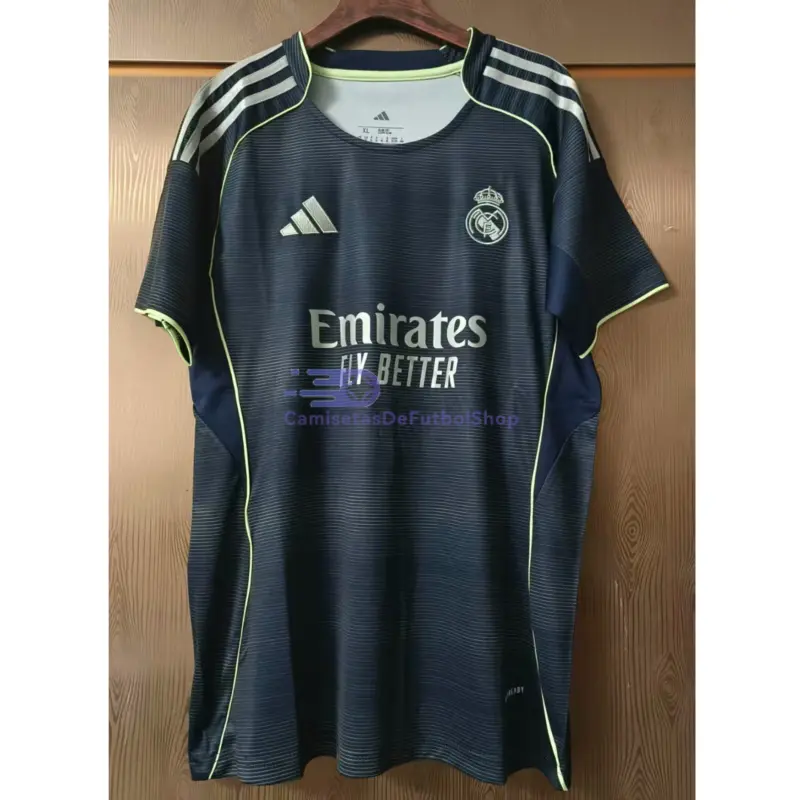 Camiseta Real Madrid 2025/2026 2ª Equipación Azul Marino Mujer con Parche HP