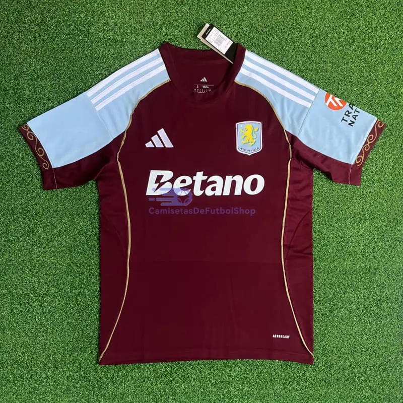 Camiseta Aston Villa 2025/2026 1ª Equipación Rojo Oscuro