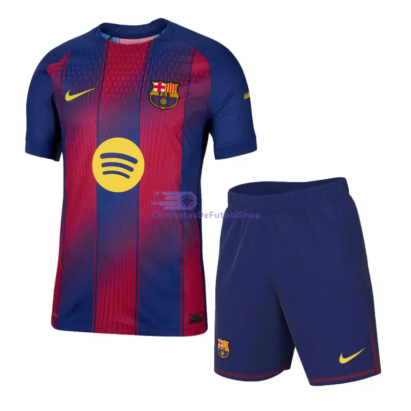 Camiseta Lamine Yamal 10 Barcelona 2025/2026 1ª Equipación Azul/Rojo Niño Kit