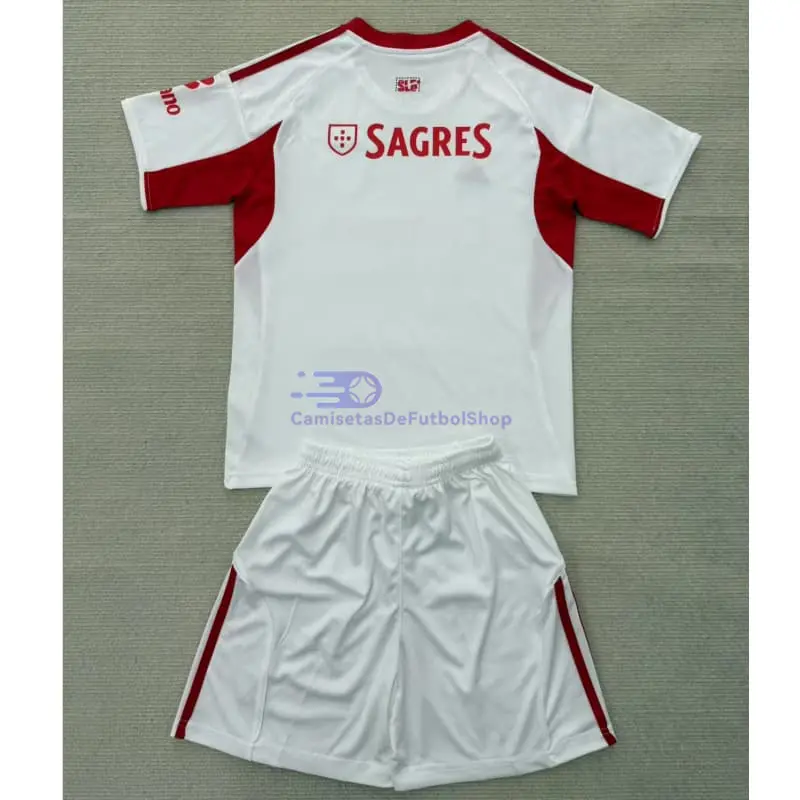 Camiseta Benfica 2025/2026 3ª Equipación Blanco Niño Kit