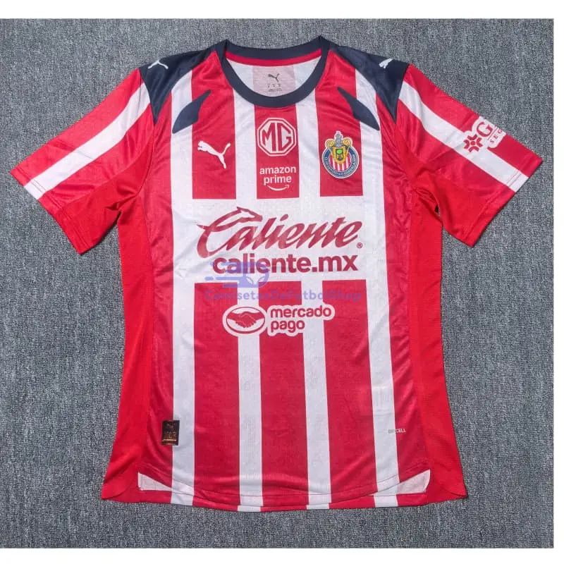 Camiseta Chivas 2025/2026 1ª Equipación Rojo/Blanco (EDICIÓN JUGADOR)