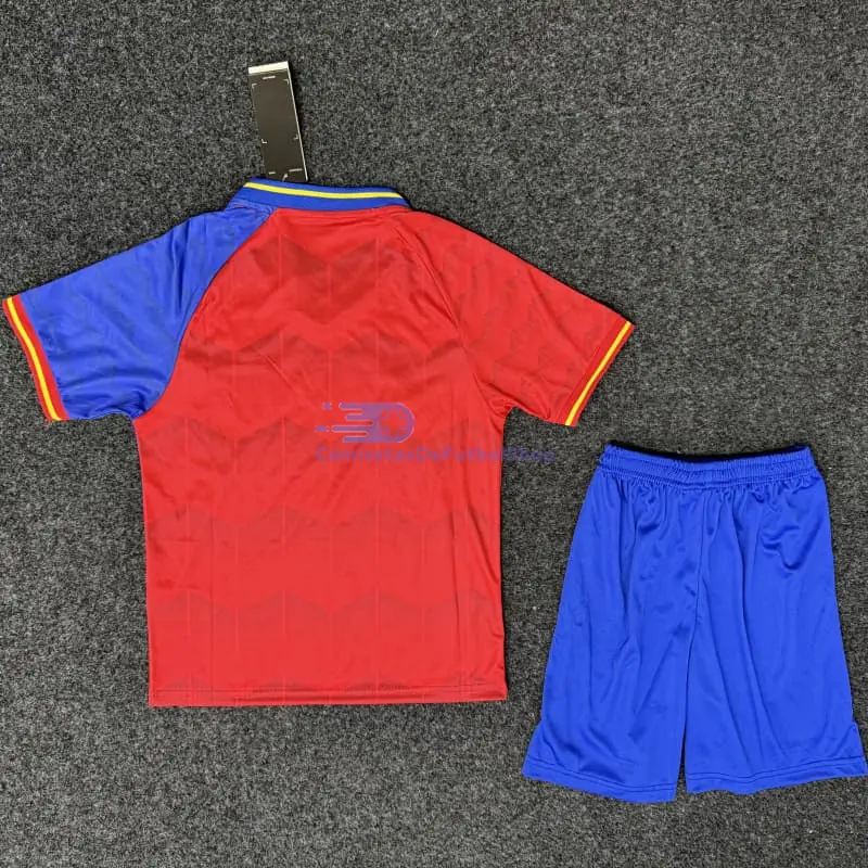 Camiseta España 2025 1ª Equipación Rojo/Azul Niño Kit