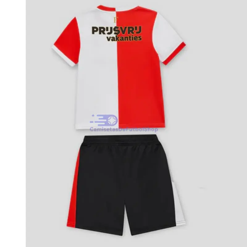 Camiseta Feyenoord 2025/2026 1ª Equipación Rojo/Blanco Niño Kit