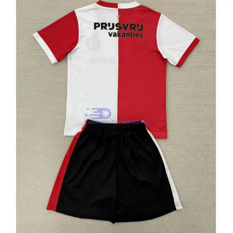 Camiseta Feyenoord 2025/2026 1ª Equipación Rojo/Blanco Niño Kit
