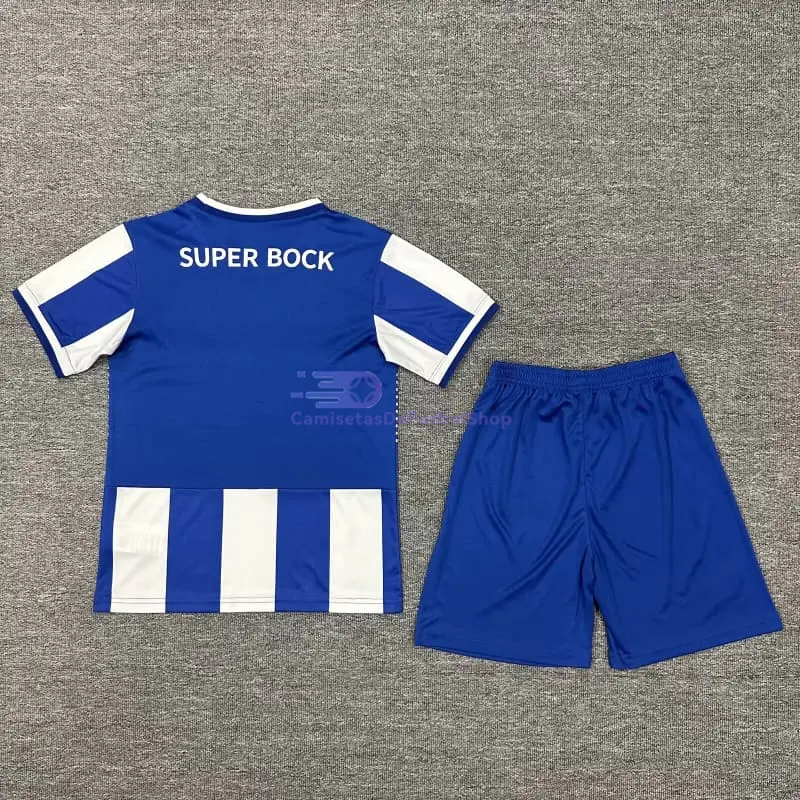 Camiseta Porto 2025/2026 1ª Equipación Azul/Blanco Niño Kit