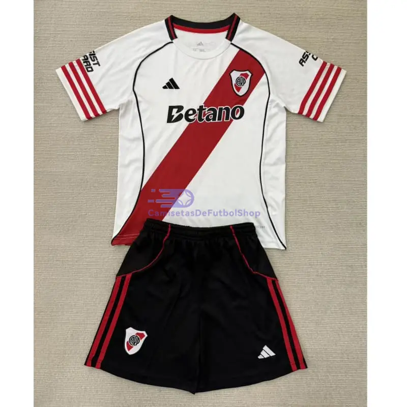 Camiseta River Plate 2025/2026 1ª Equipación Blanco Niño Kit