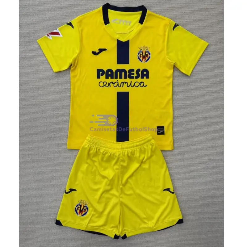 Camiseta Villarreal 2025/2026 1ª Equipación Amarillo con Parche La Liga