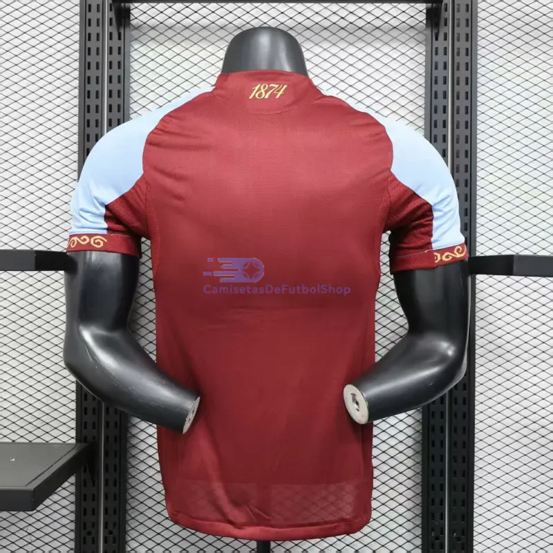 Camiseta Aston Villa 2025/2026 1ª Equipación Rojo Oscuro (EDICIÓN JUGADOR)