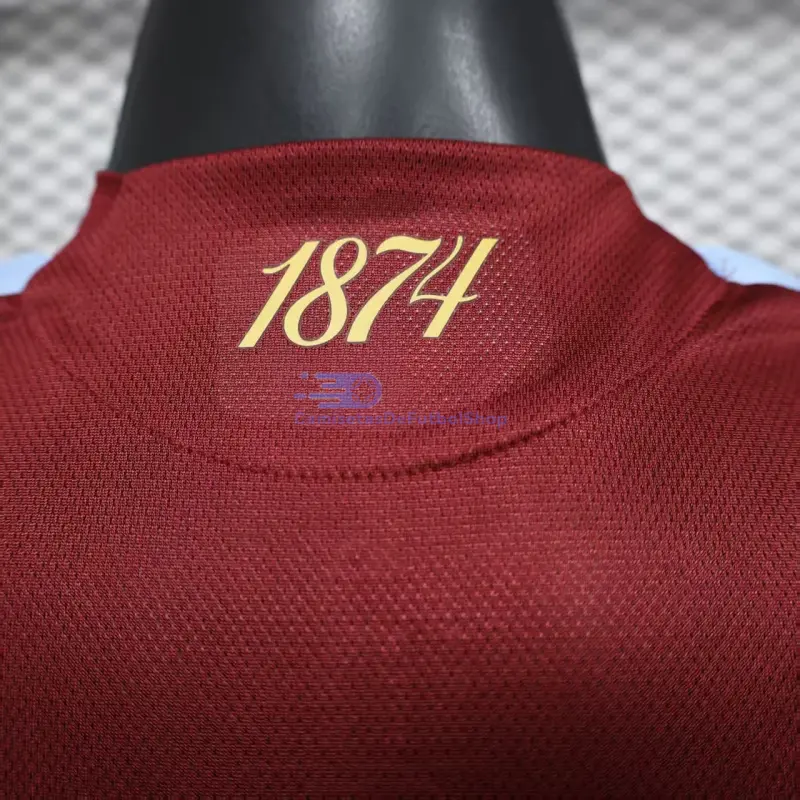 Camiseta Aston Villa 2025/2026 1ª Equipación Rojo Oscuro (EDICIÓN JUGADOR)