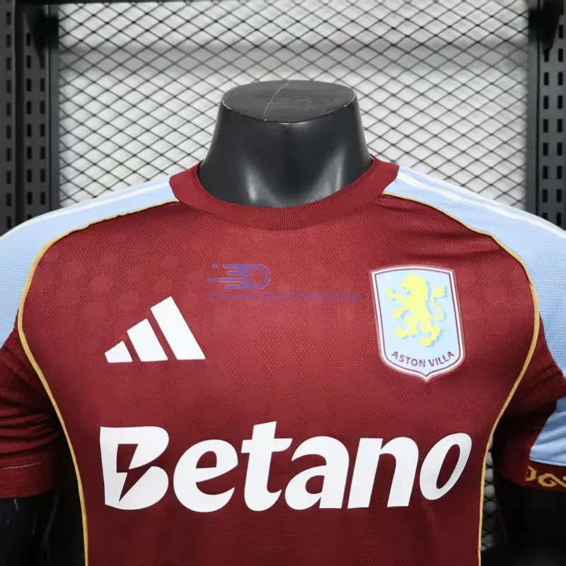 Camiseta Aston Villa 2025/2026 1ª Equipación Rojo Oscuro (EDICIÓN JUGADOR)