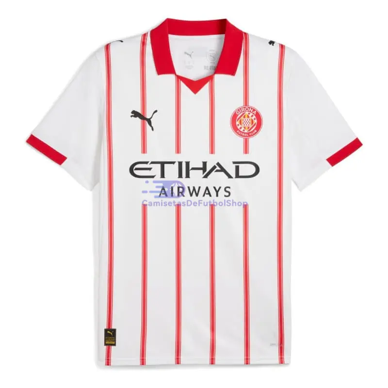 Camiseta Girona 2025/2026 1ª Equipación Blanco/Rojo