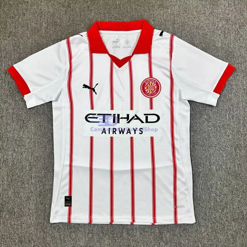 Camiseta Girona 2025/2026 1ª Equipación Blanco/Rojo