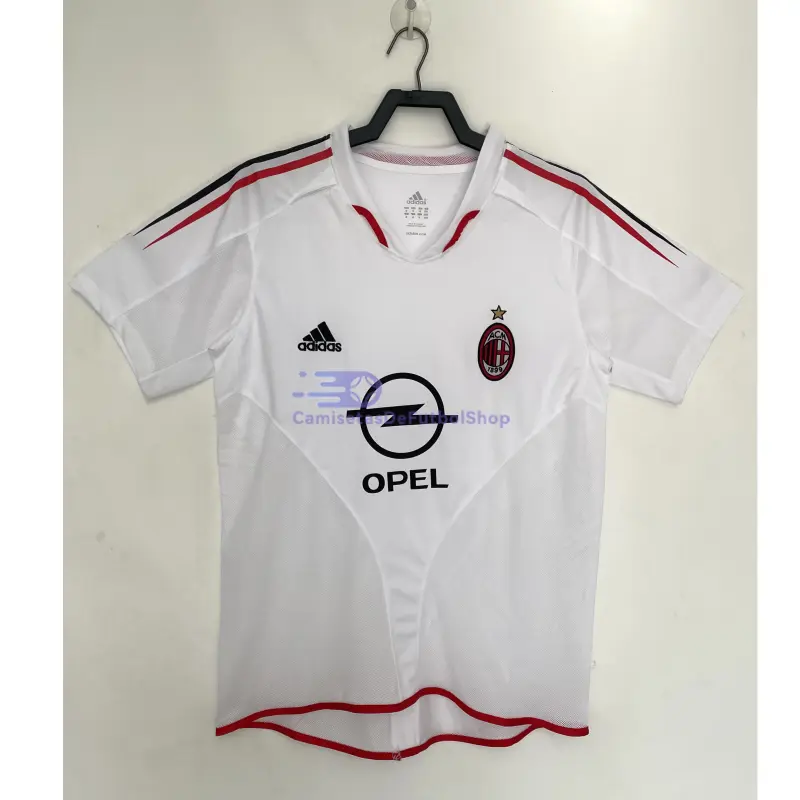 Camiseta AC Milan 2004/05 2ª Equipación Retro Blanco