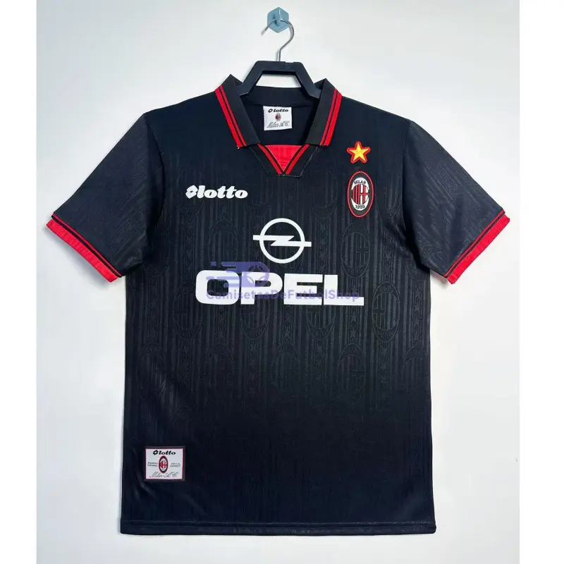Camiseta AC Milan 1997/98 4ª Equipación Retro Negro