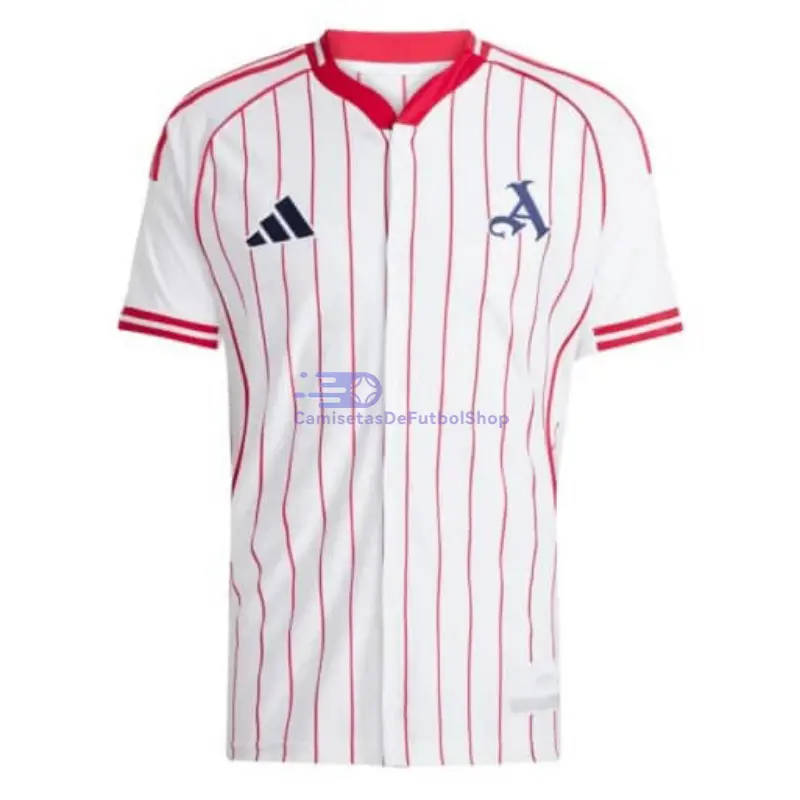 Camiseta Arsenal 2025/2026 Baseball Shirt Blanco/Rojo