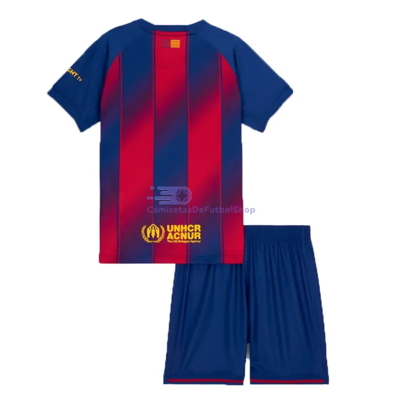 Camiseta Barcelona 2025/2026 1ª Equipación Azul/Rojo Niño Kit	