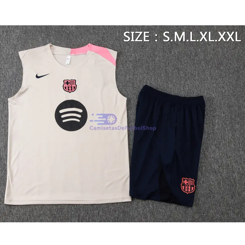 Camiseta De Entrenamiento Barcelona Sin Mangas 2025/2026 Kit Beige