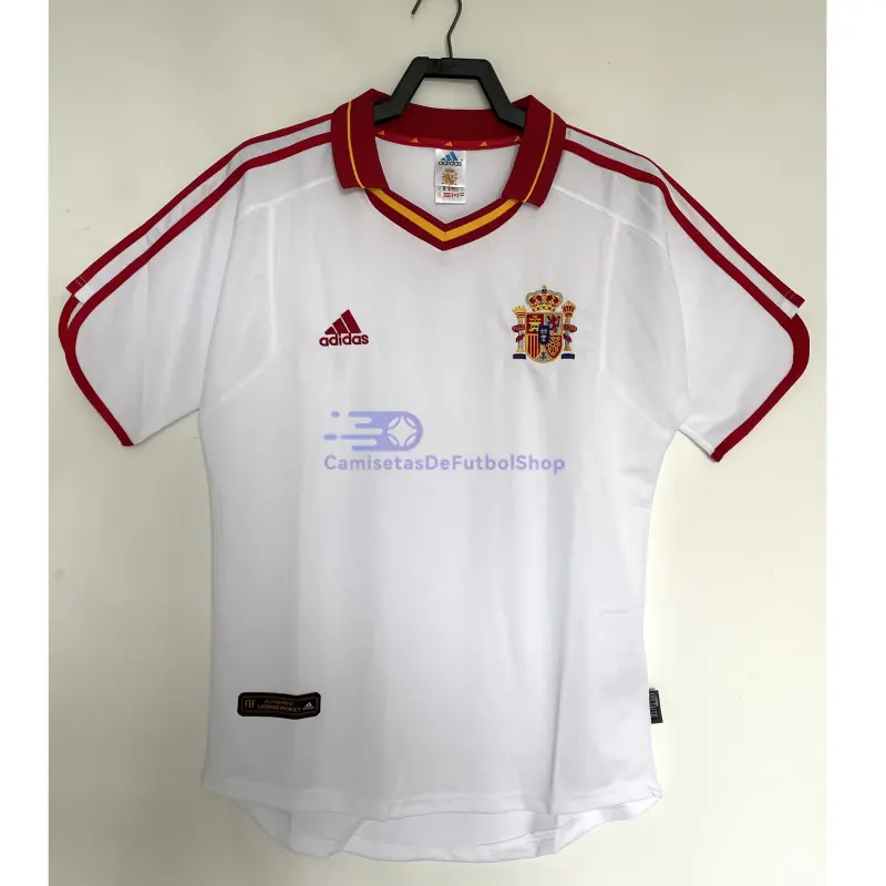 Camiseta España 2000 2ª Equipación Retro Blanco