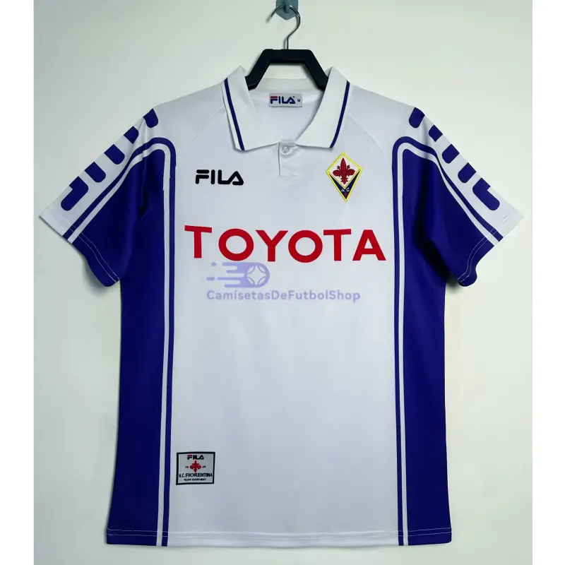 Camiseta Fiorentina 1990/00 2ª Equipación Retro Blanco/Morado