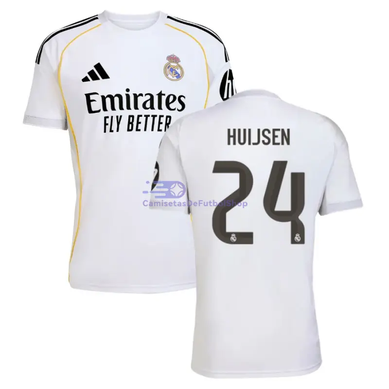 Camiseta HUIJSEN 24 Real Madrid 2025/2026 1ª Equipación Blanco con Parche HP