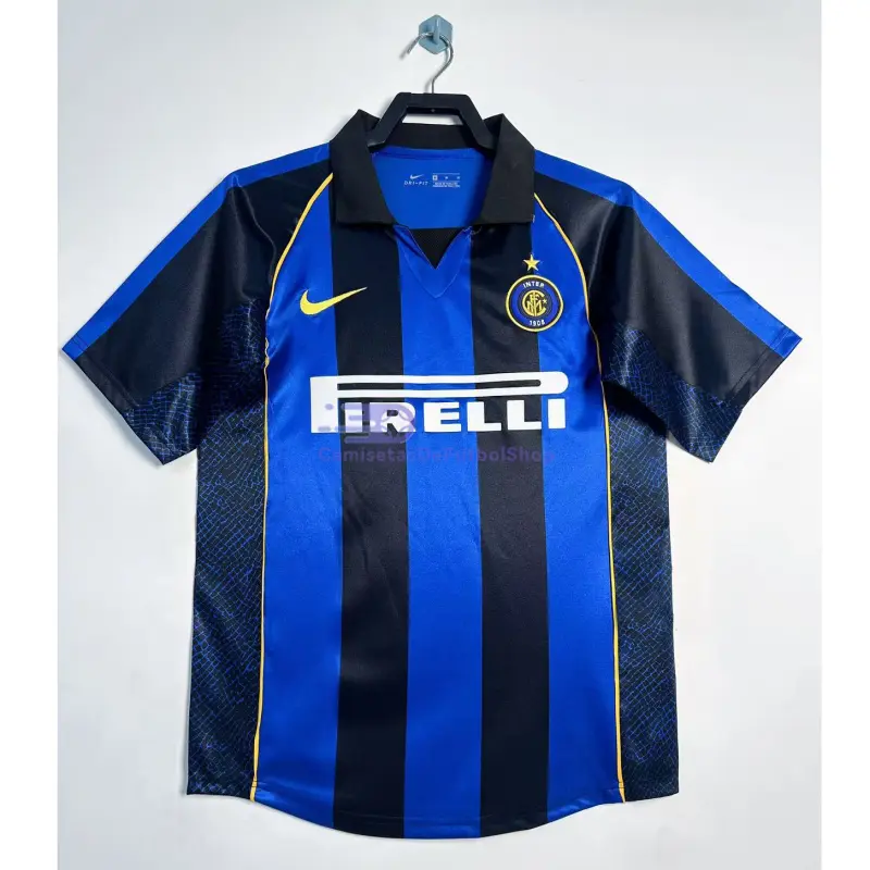 Camiseta Inter de Milan 2001/02 1ª Equipación Retro Azul/Negro