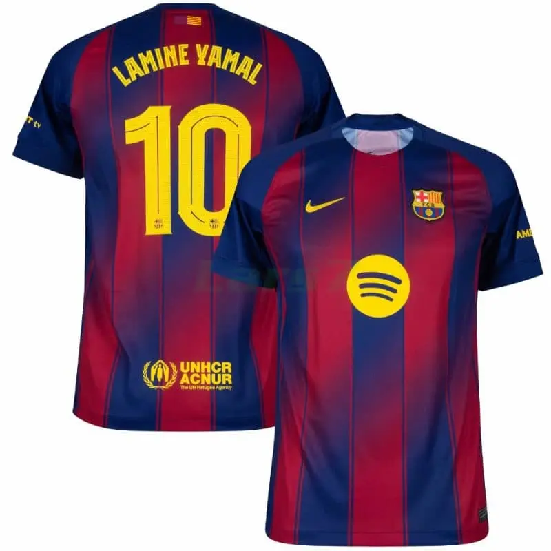 Camiseta Lamine Yamal 10 Barcelona 2025/2026 1ª Equipación Azul/Rojo