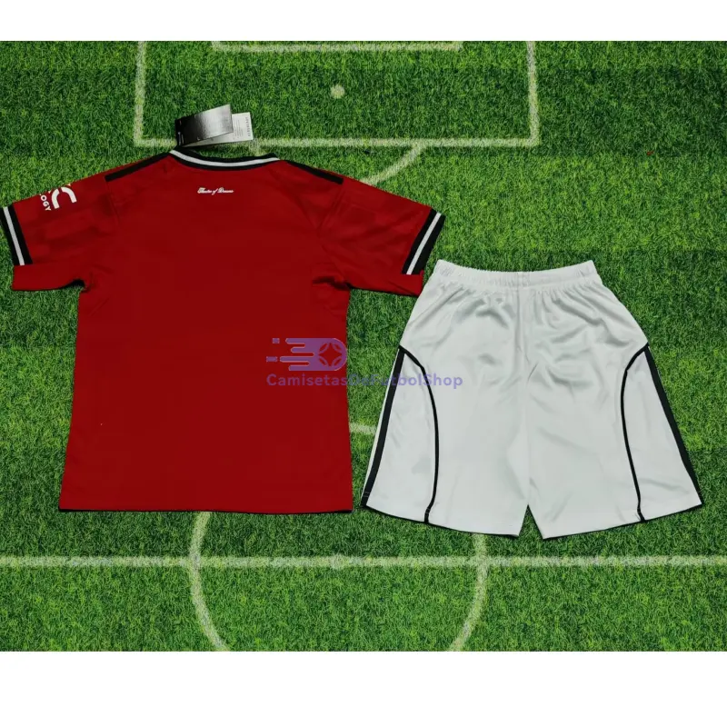 Camiseta Manchester United 2025/2026 1ª Equipación Rojo Niño Kit