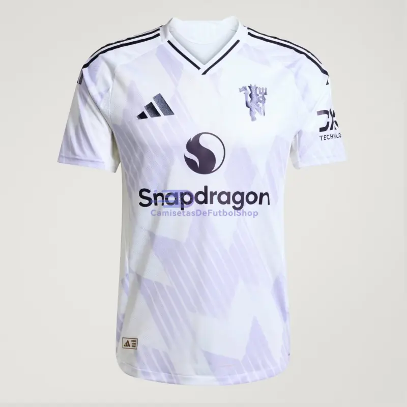 Camiseta Manchester United 2025/2026 2ª Equipación Blanco/Morado Claro