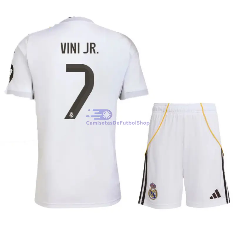 Camiseta VINI JR. 7 Real Madrid 2025/2026 1ª Equipación Blanco con Parche HP