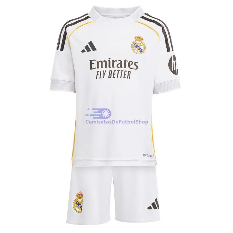 Camiseta HUIJSEN 24 Real Madrid 2025/2026 1ª Equipación Blanco Niño Kit con Parche HP