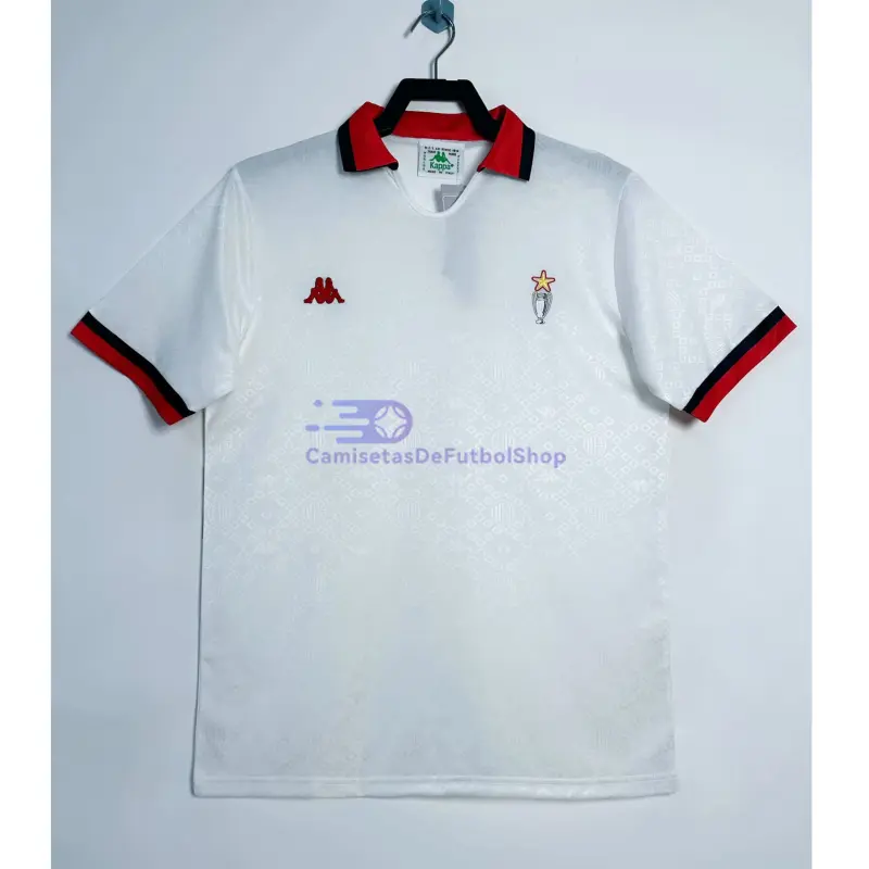 Camiseta AC Milan 1989/90 2ª Equipación Retro Blanco