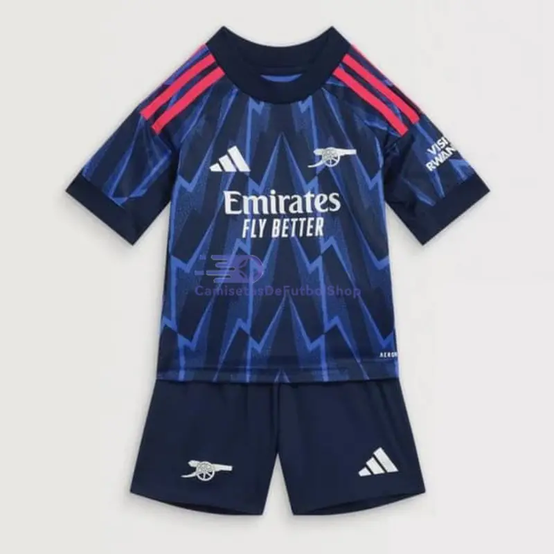 Camiseta Arsenal 2025/2026 2ª Equipación Azul Niño Kit