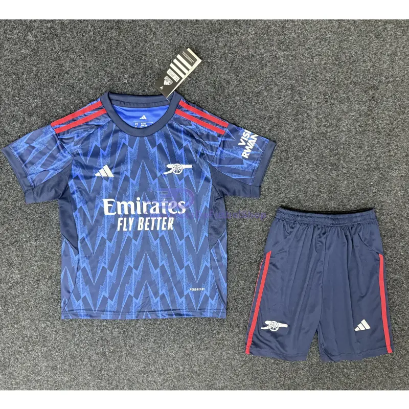 Camiseta Arsenal 2025/2026 2ª Equipación Azul Niño Kit