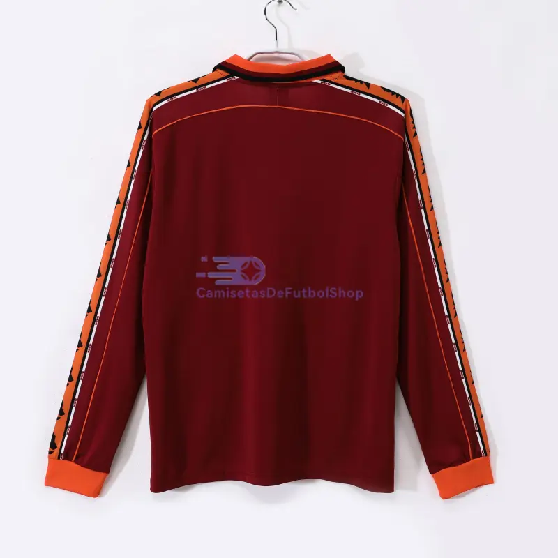 Camiseta AS Roma 1998/99 1ª Equipación Retro ML Rojo Oscuro