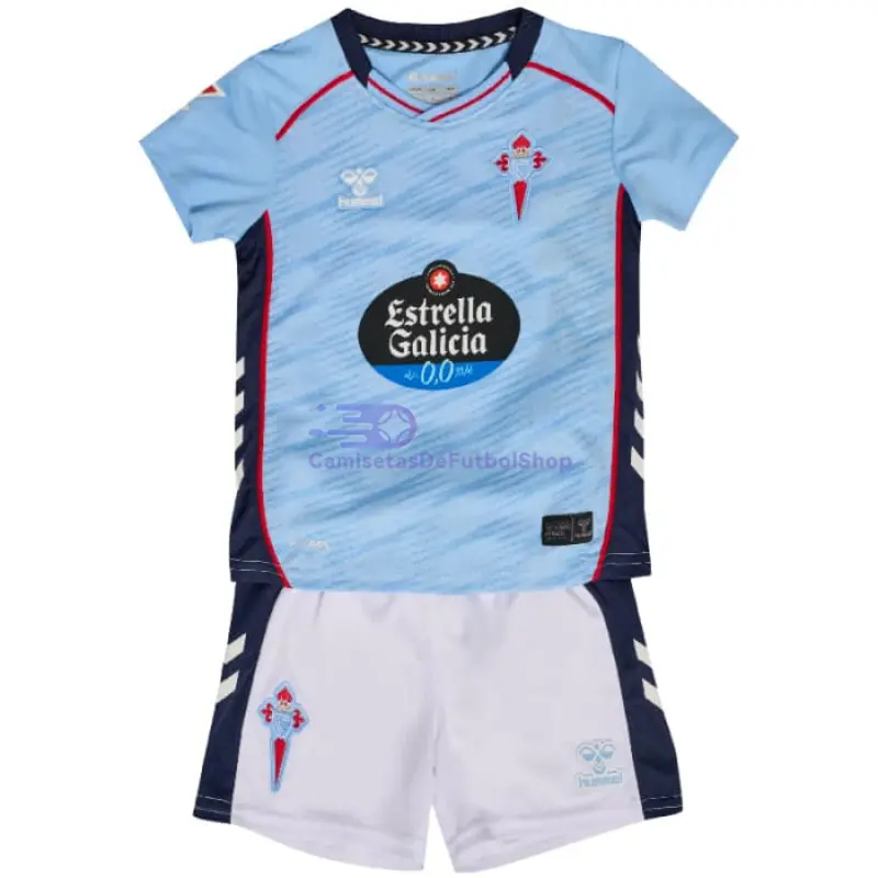 Camiseta Celta De Vigo 2025/2026 1ª Equipación Azul Niño Kit con Parche La Liga