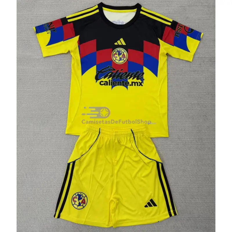 Camiseta Club América 2025/2026 1ª Equipación Amarillo Niño Kit