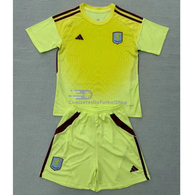 Camiseta de Portero Aston Villa 2025/26 Amarillo Niño Kit
