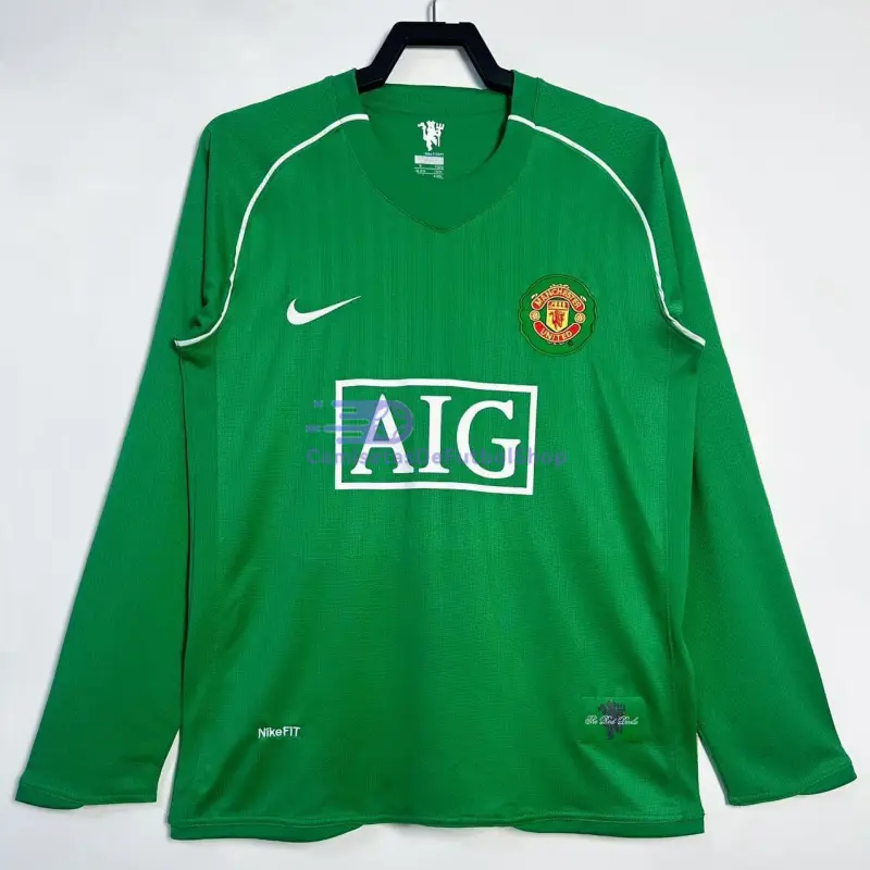 Camiseta de Portero Manchester United Retro 2007/08 ML Verde
