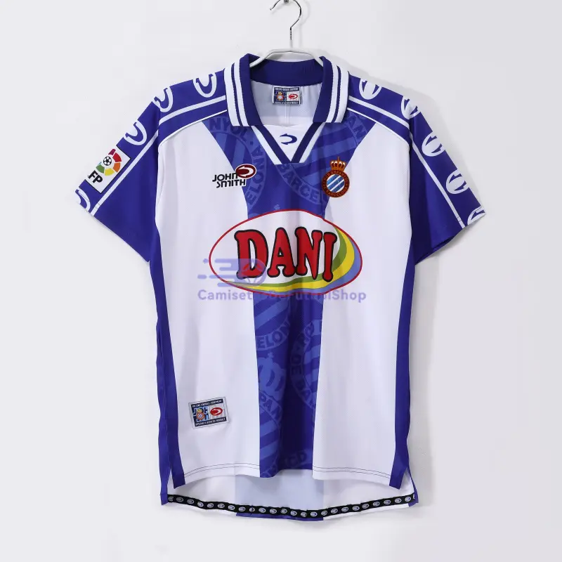 Camiseta Espanyol 1990/00 1ª Equipación Retro Azul/Blanco