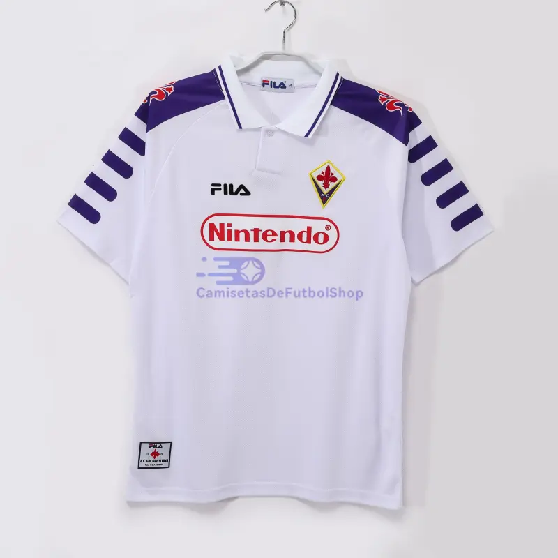 Camiseta Fiorentina 1998/99 2ª Equipación Retro Blanco
