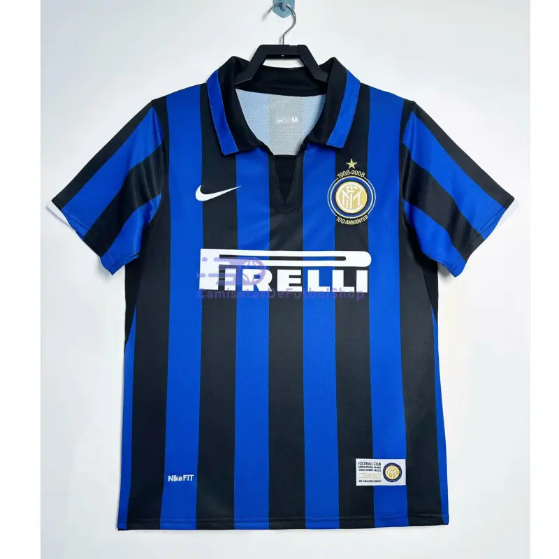Camiseta Inter de Milan 2007/08 1ª Equipación Retro Azul/Negro
